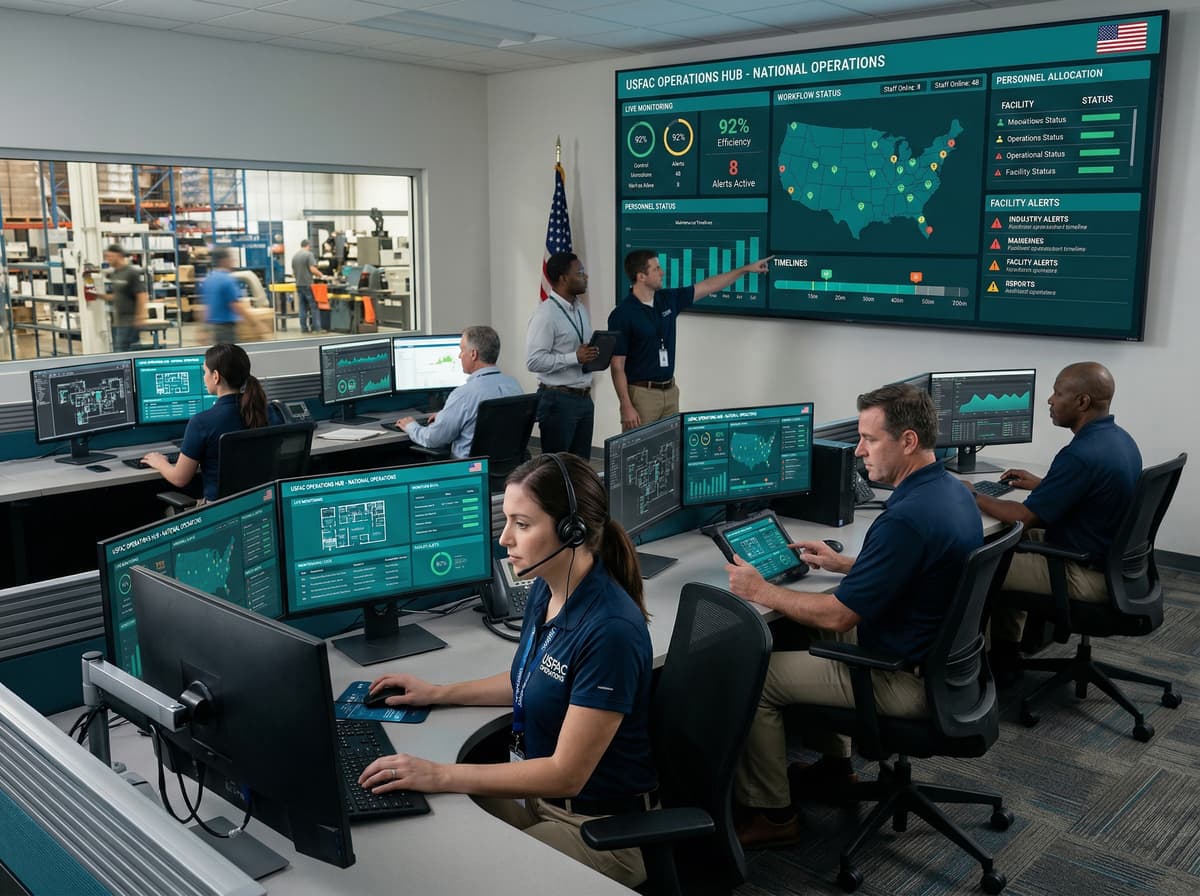 US multi-site care operations dashboard